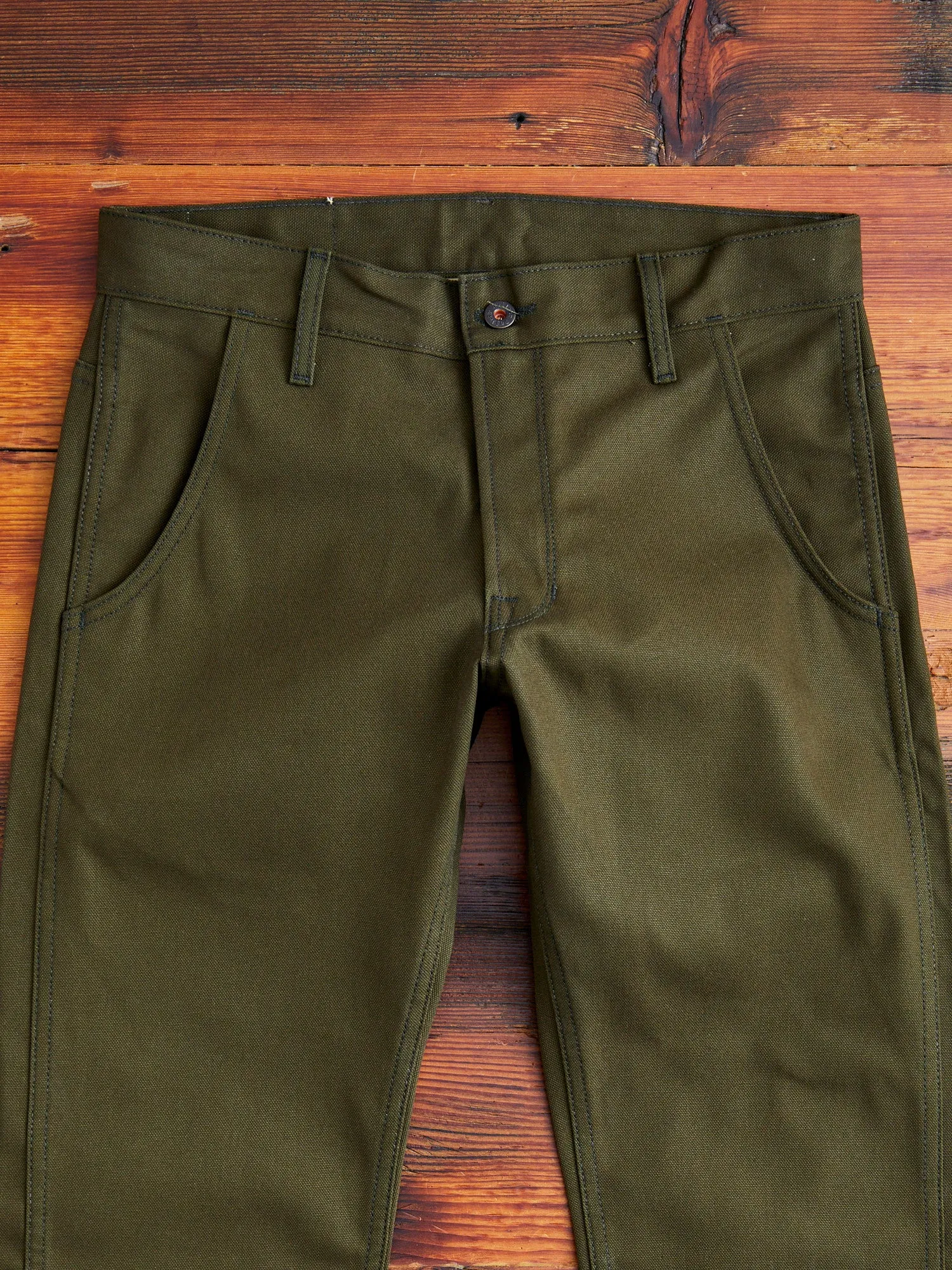 12oz Canvas Flight Trouser in Seaweed Green