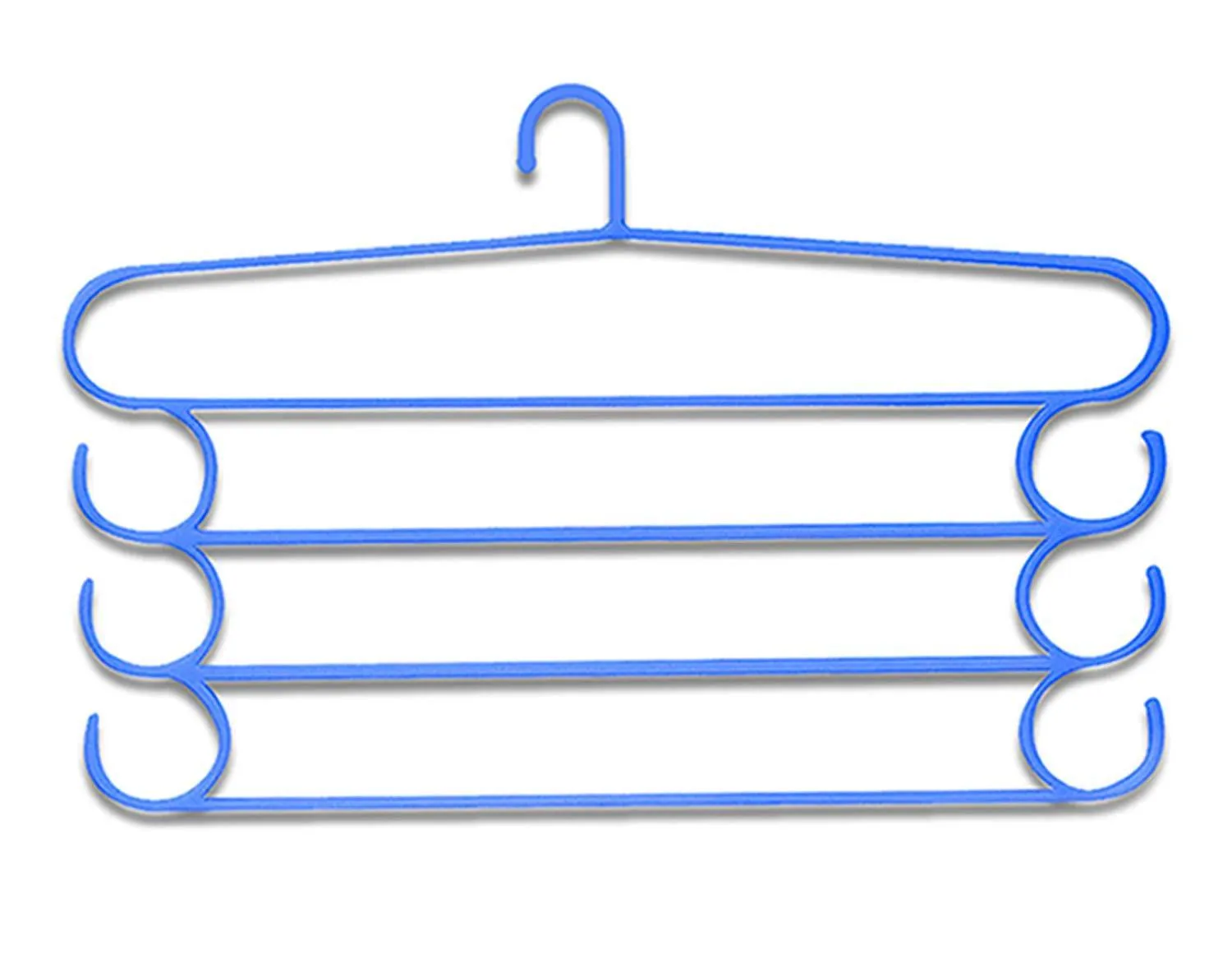 231 -4 Layer Plastic Hangers (Multicolour, 1 pc)