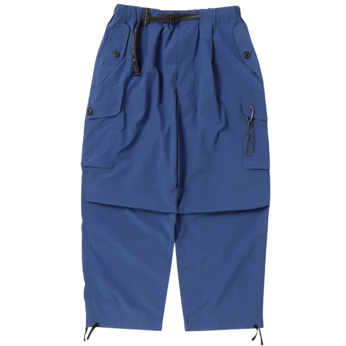 And Wander Men's Oversized Cargo Pants Blue