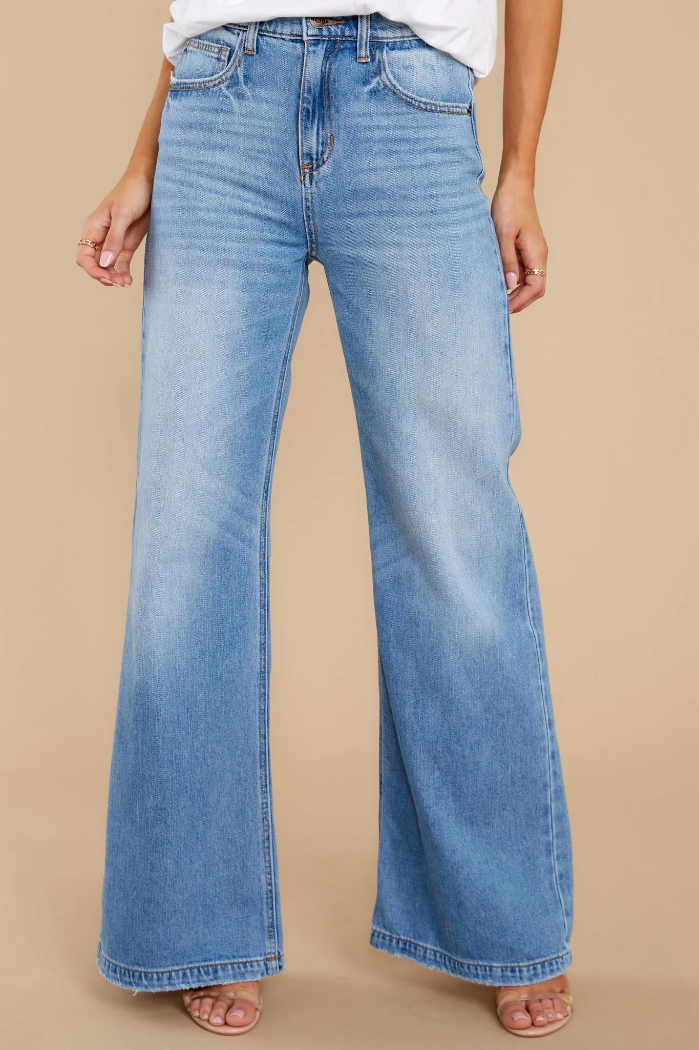 Another Jam Session Medium Wash Wide Leg Jeans