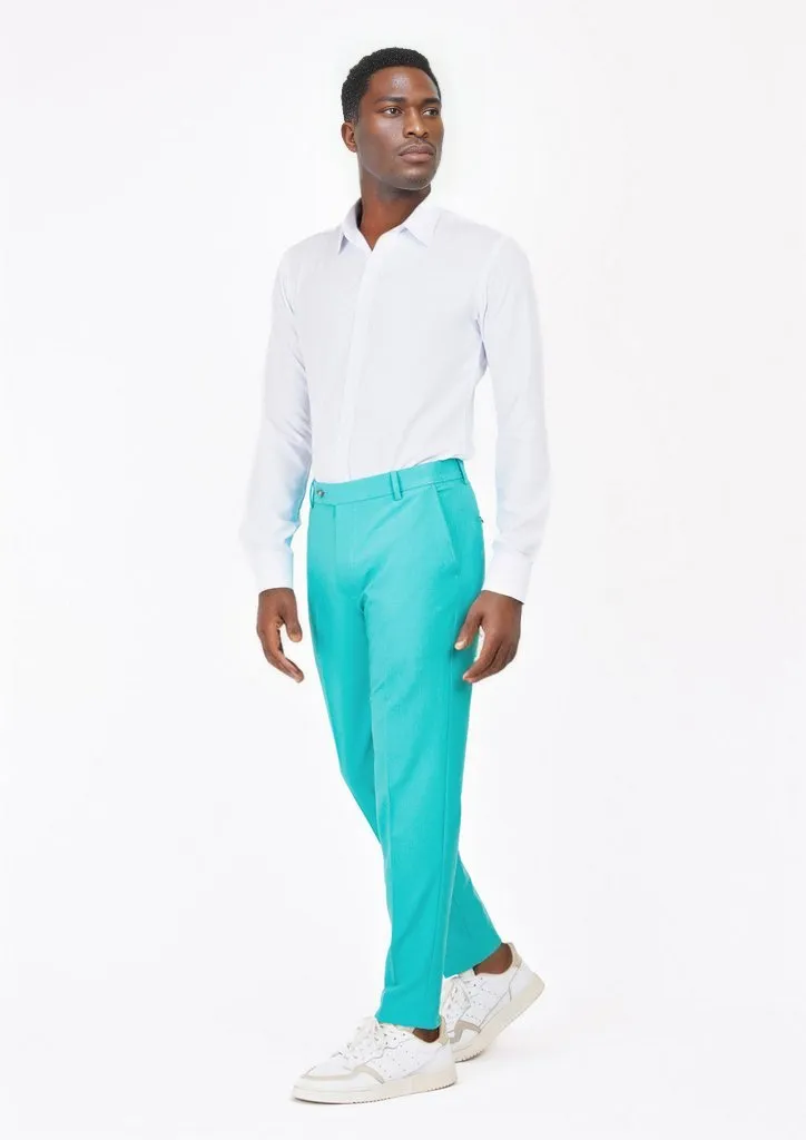 Aqua Blue Stretch Pants