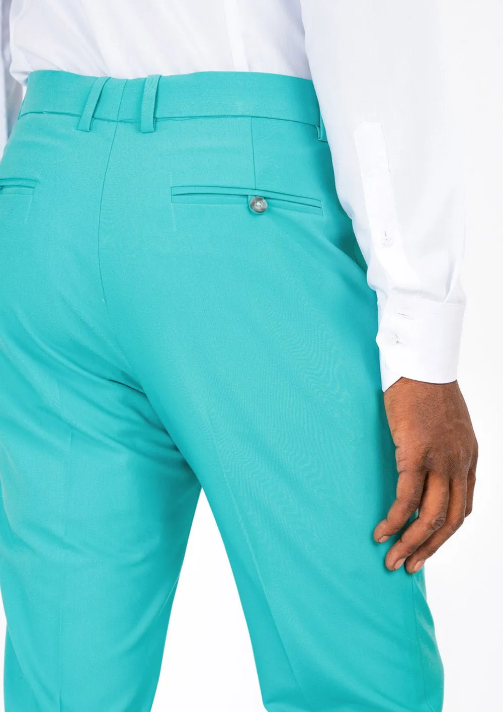 Aqua Blue Stretch Pants