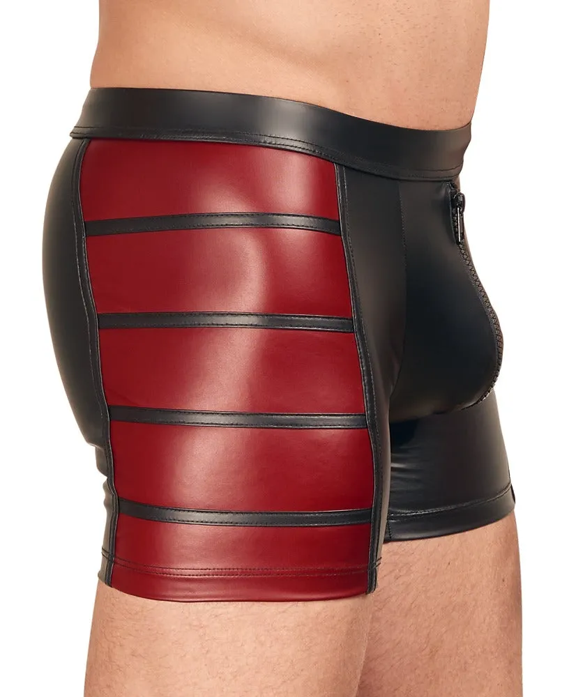 Black and Red Wet look Boxer by NEK