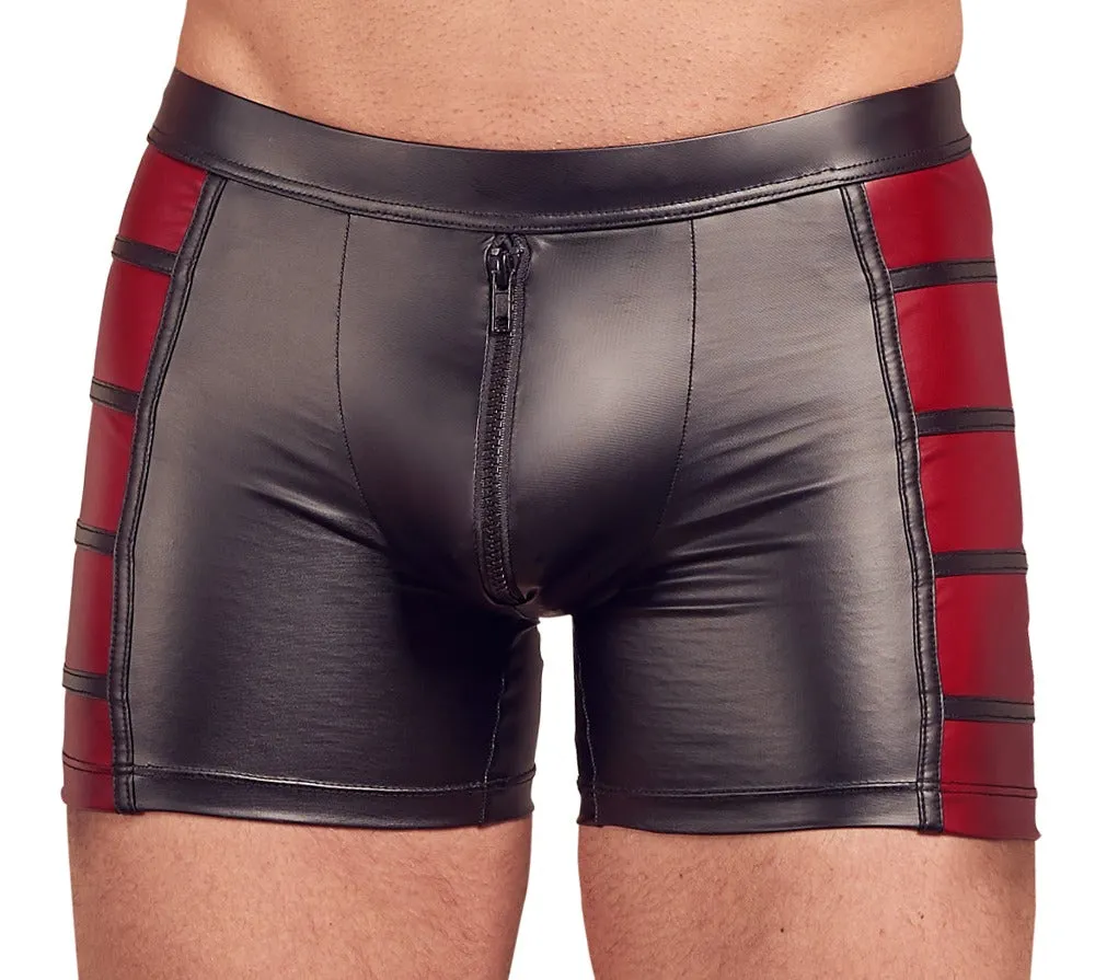 Black and Red Wet look Boxer by NEK