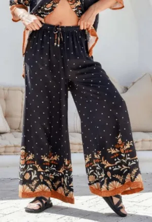 Black boho pants