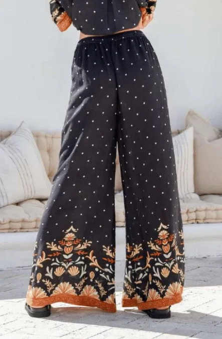 Black boho pants