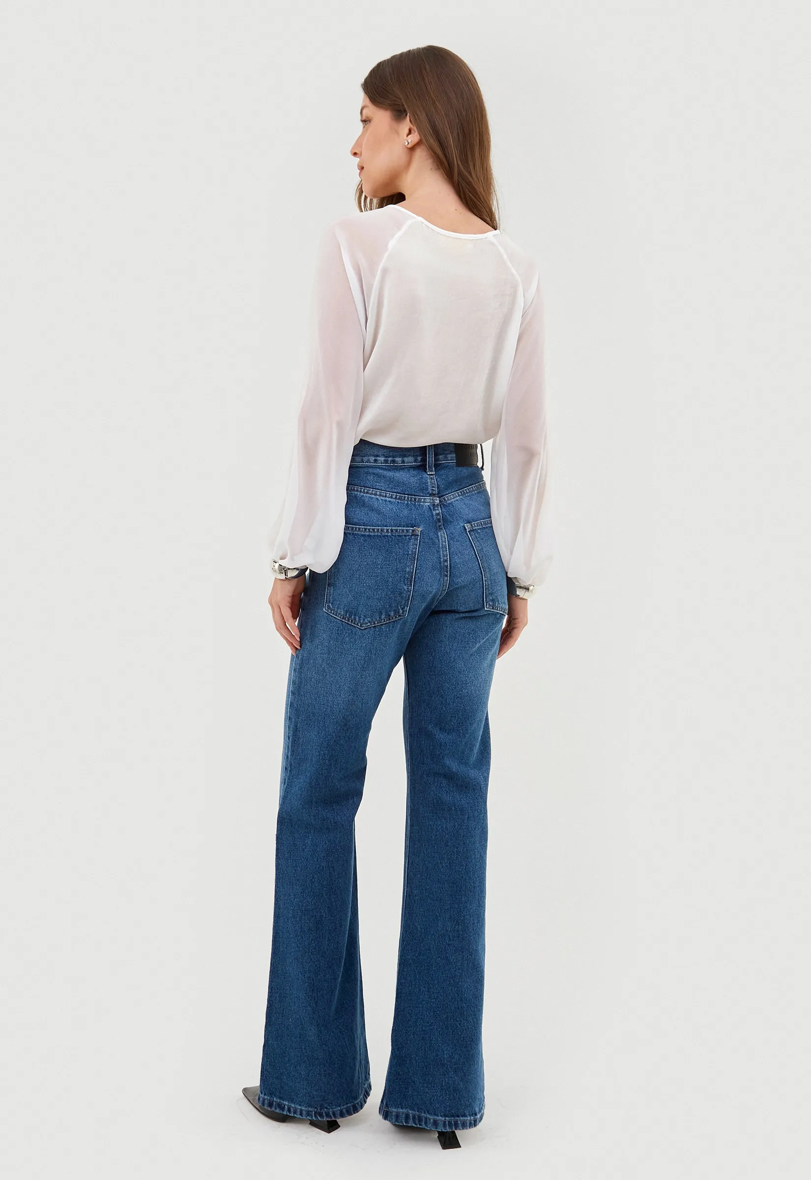 Calça Jeans Wide Leg Lucie - Azul