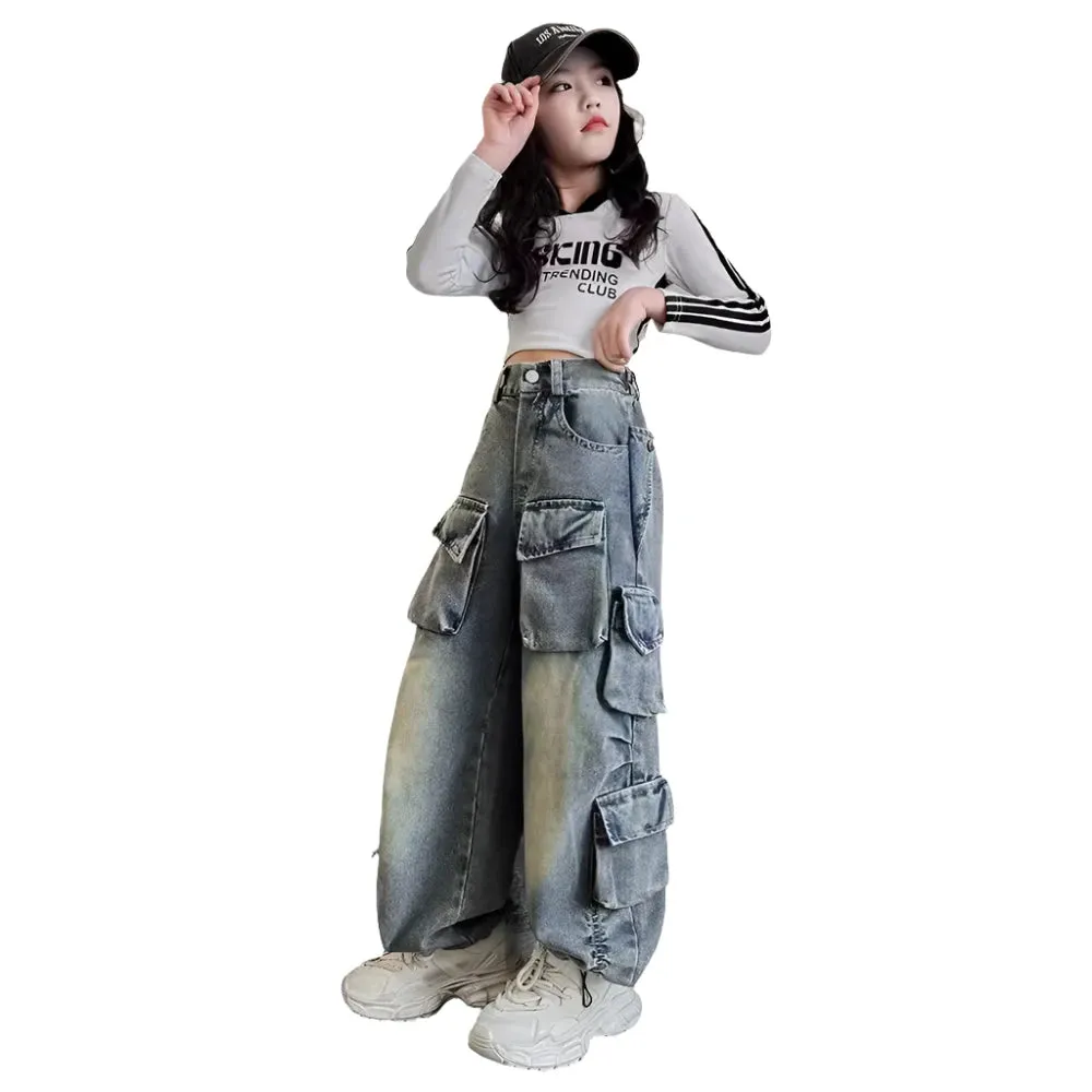 Cargo Wide Leg Jeans