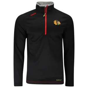 Chicago Blackhawks Reebok Adult Center Ice Quarter Zip Black