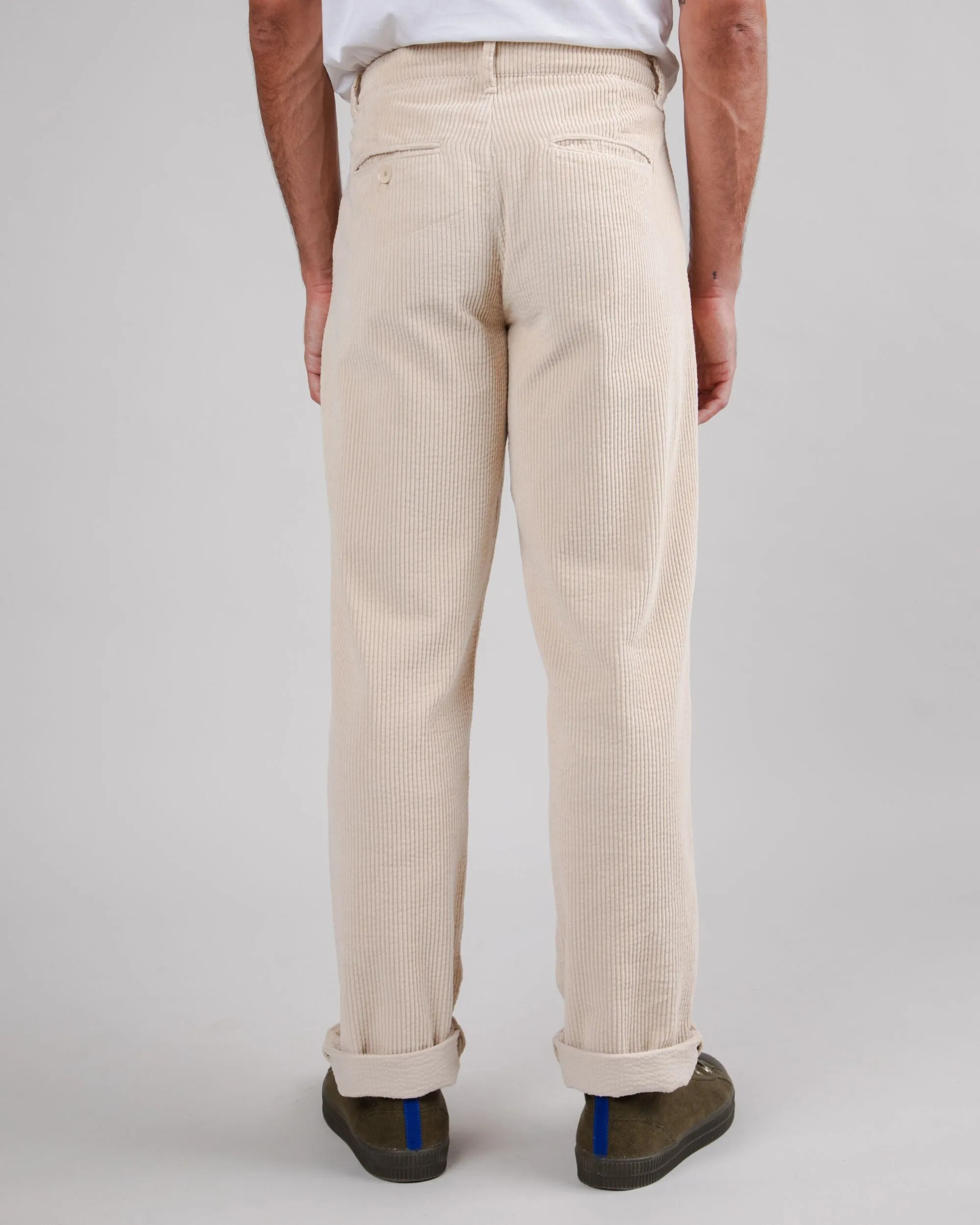 Corduroy Pleated Pants Sand