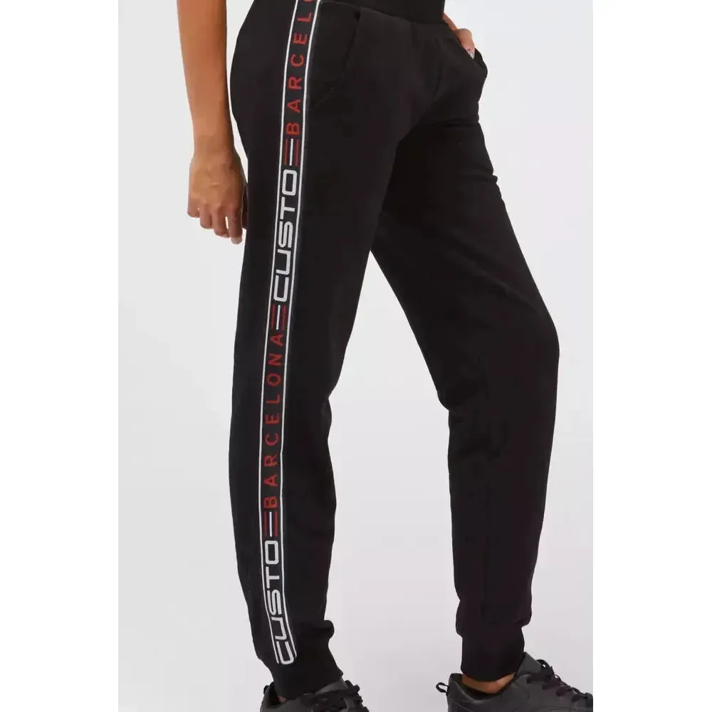 Custo Barcelona Black Cotton Women Sweatpant