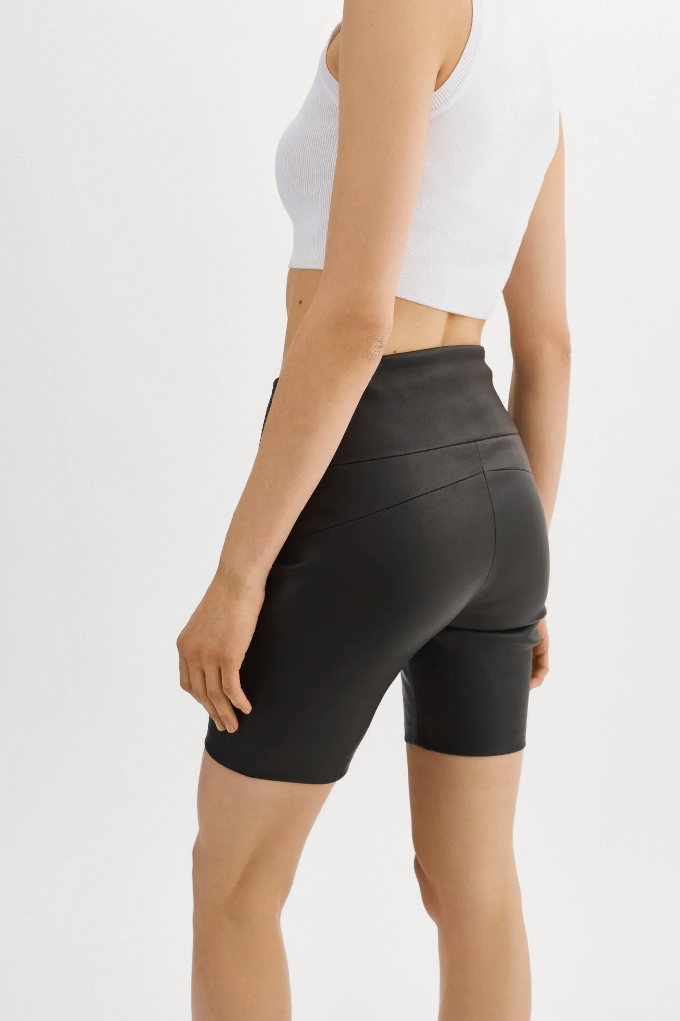 DARI | Leather Biker Shorts