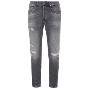 Dondup Chic Grey Dian Jeans with Distressed Detailing