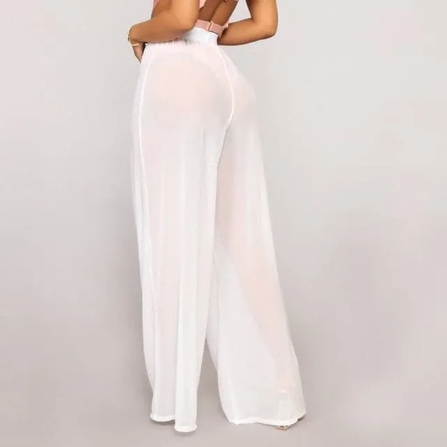 DressBetty - Women See Through Boho Wide Leg Pants