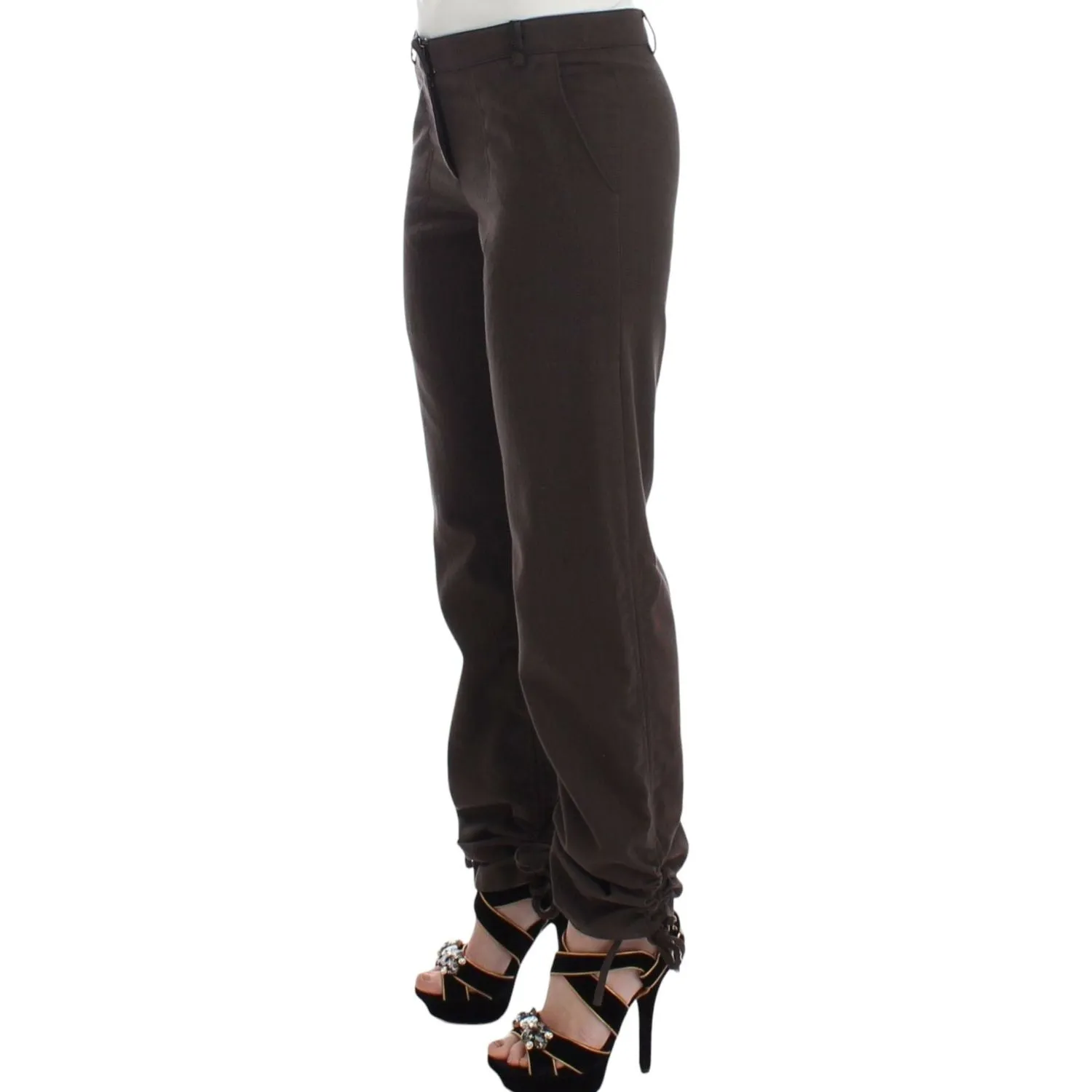 Ermanno Scervino Chic Brown Cotton Dress Pants