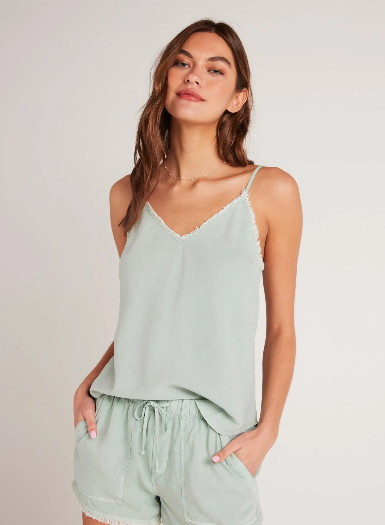 Frayed Cami - Oasis Green