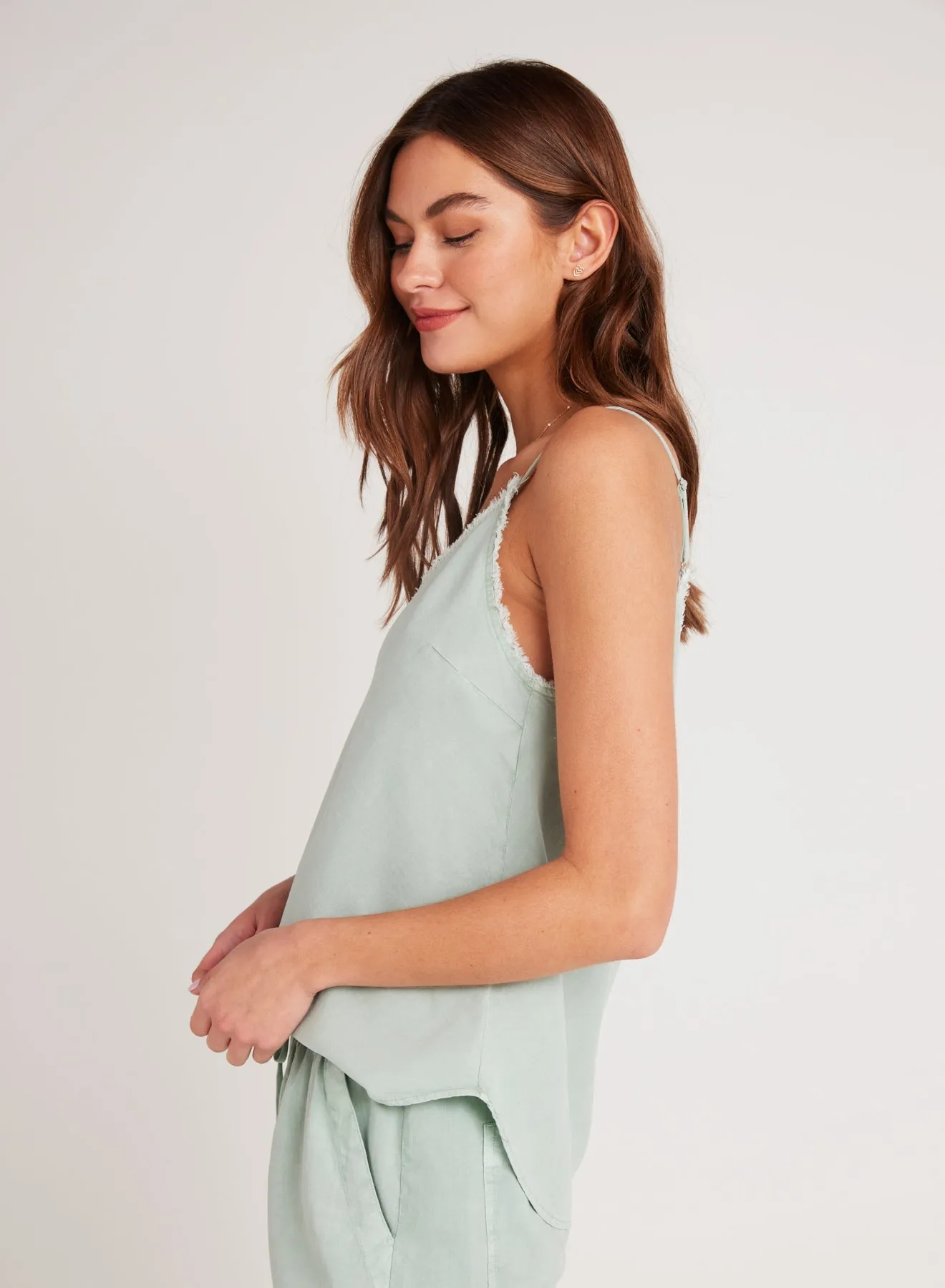 Frayed Cami - Oasis Green