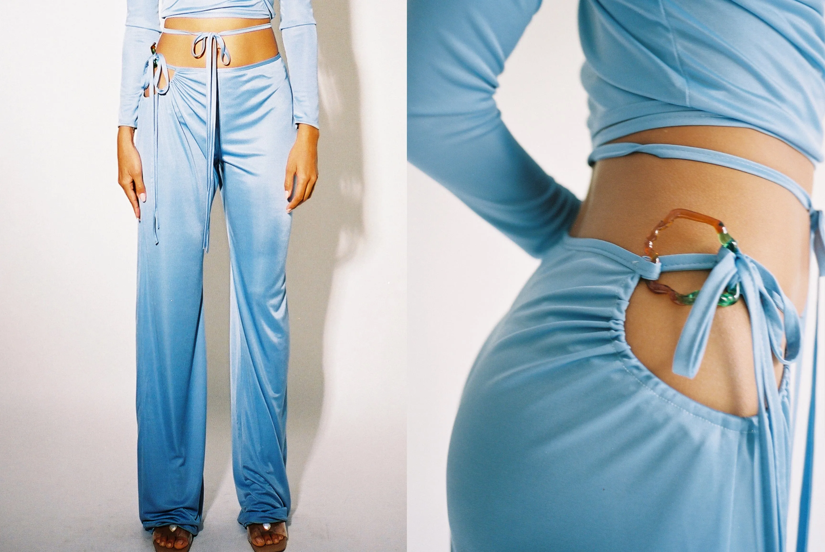 Glass Buckle Pants