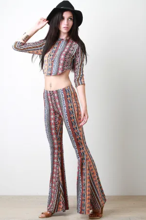 Hamsa Bohemian Flare Pants