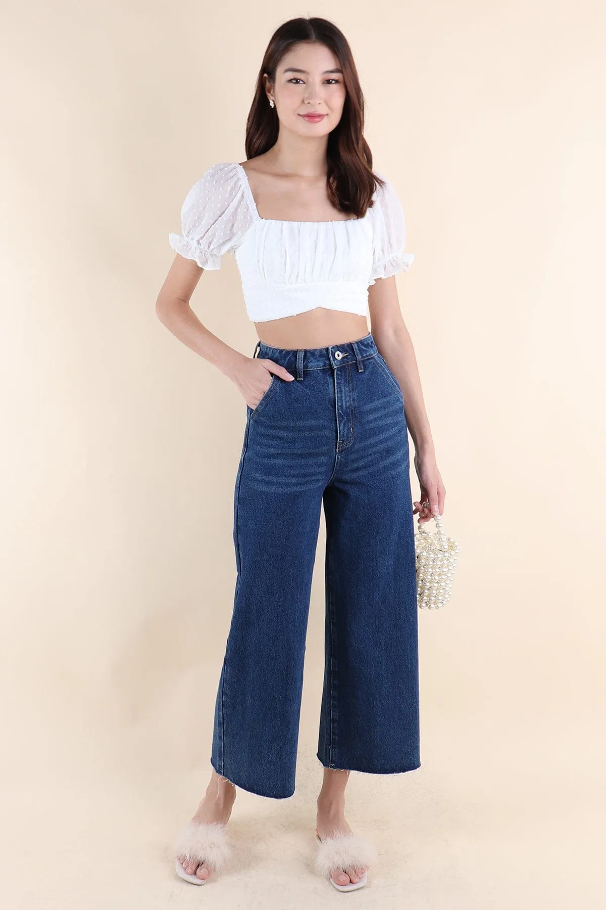 HARRIET WIDE LEG JEANS IN DARK