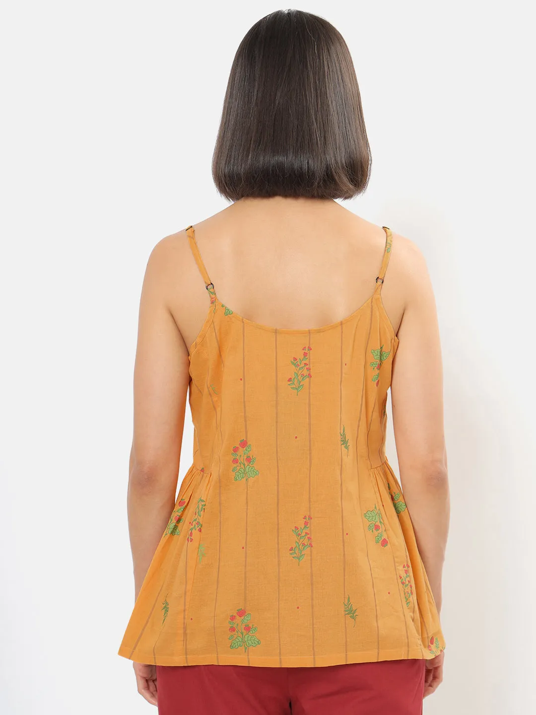 Herberium Mustard Strappy Top