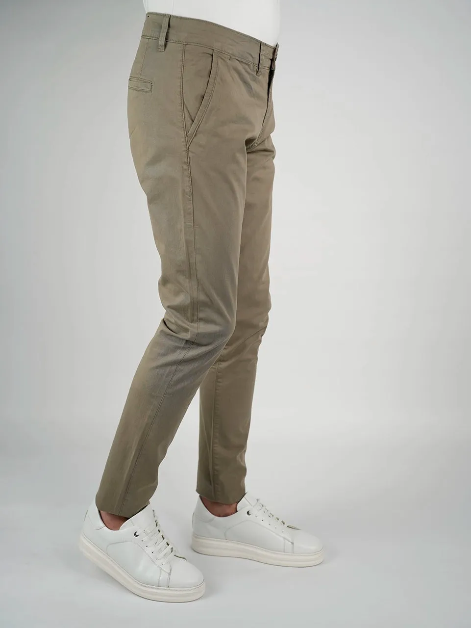 Khaki Sport Chic Chino Pants