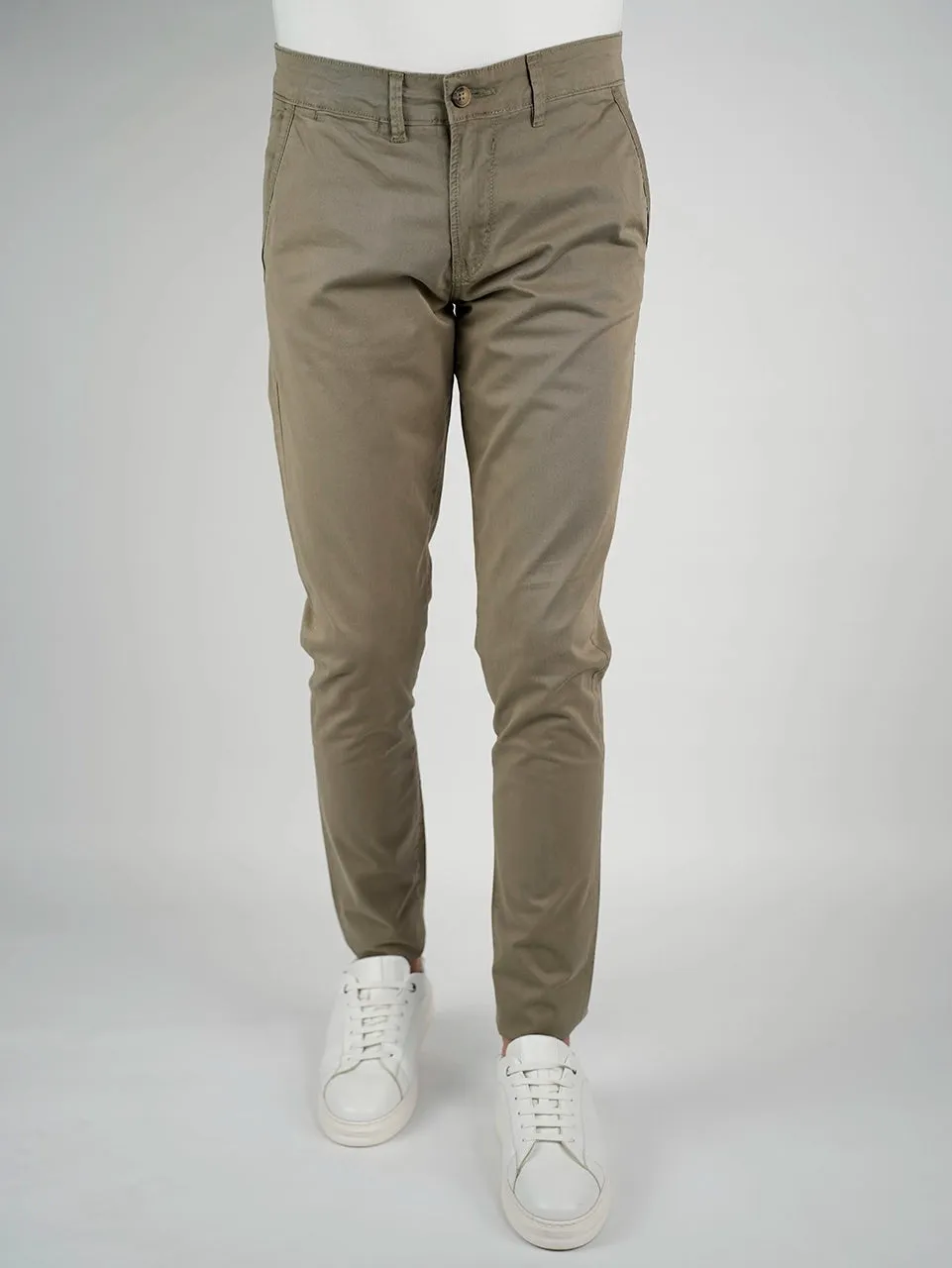 Khaki Sport Chic Chino Pants