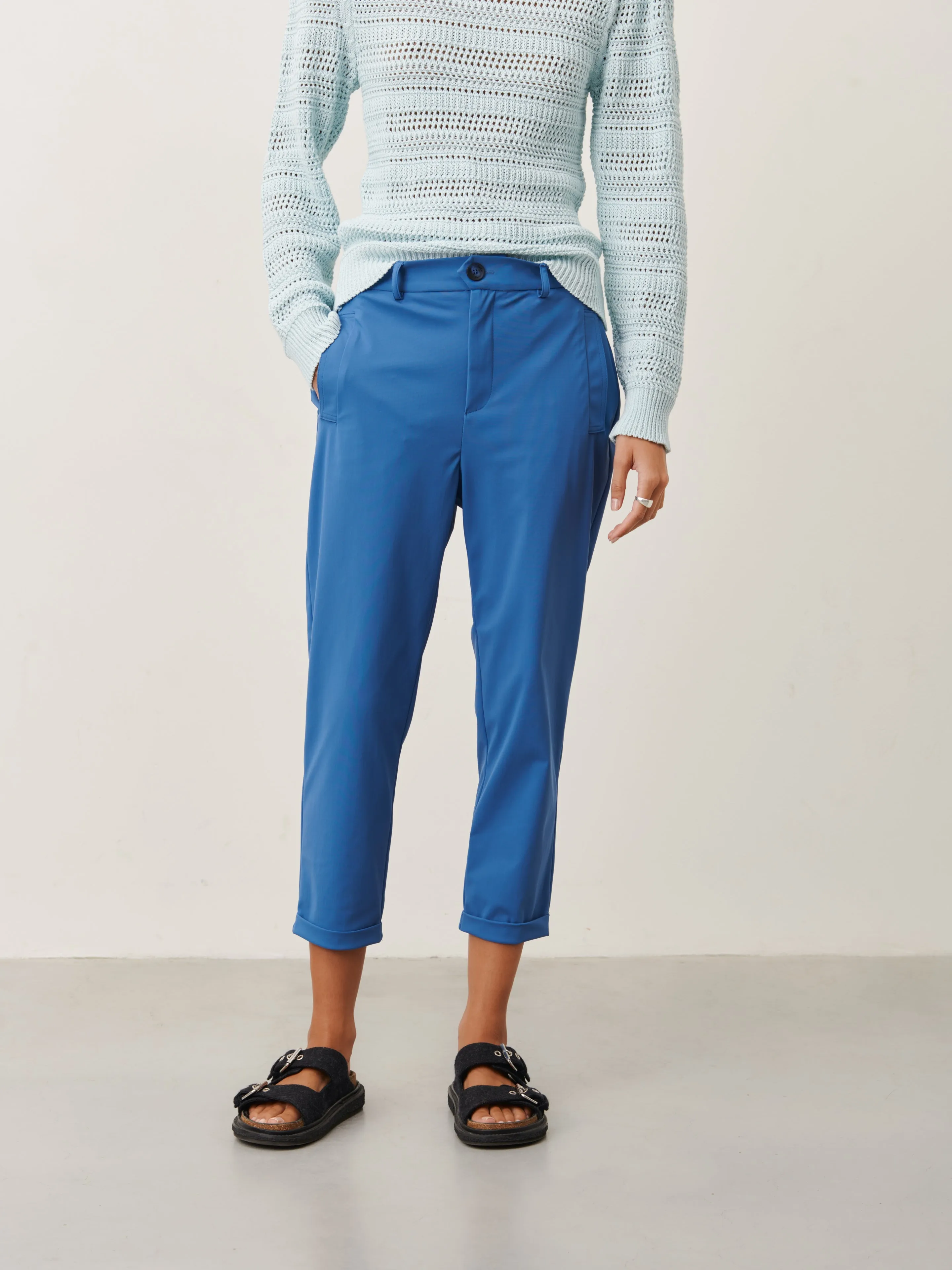 Lena Pants Technical Jersey | Mid Blue