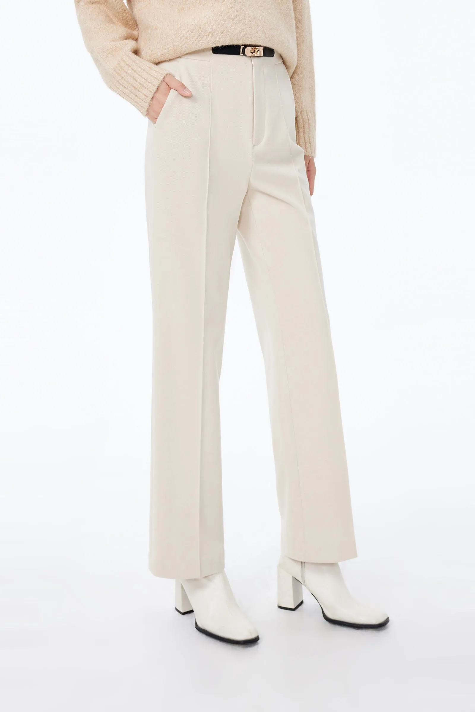 LILY Unique Belted Wide-Leg Trousers