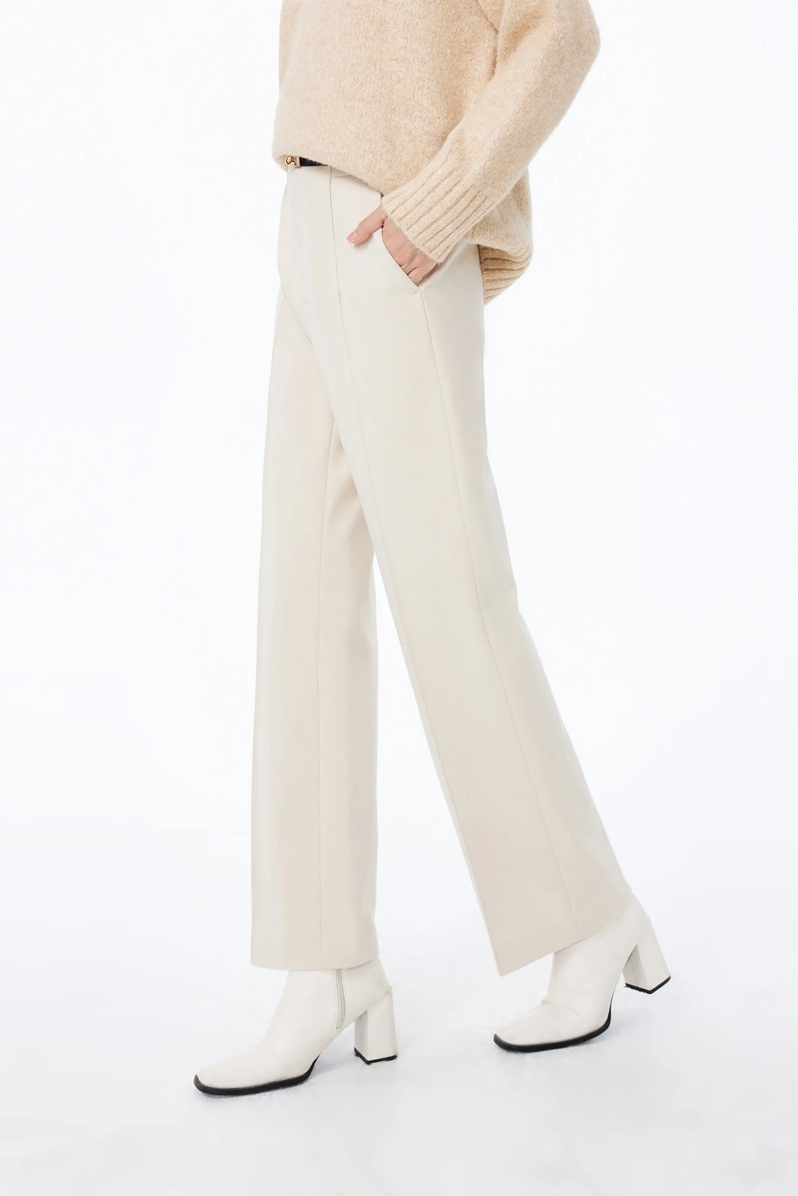 LILY Unique Belted Wide-Leg Trousers