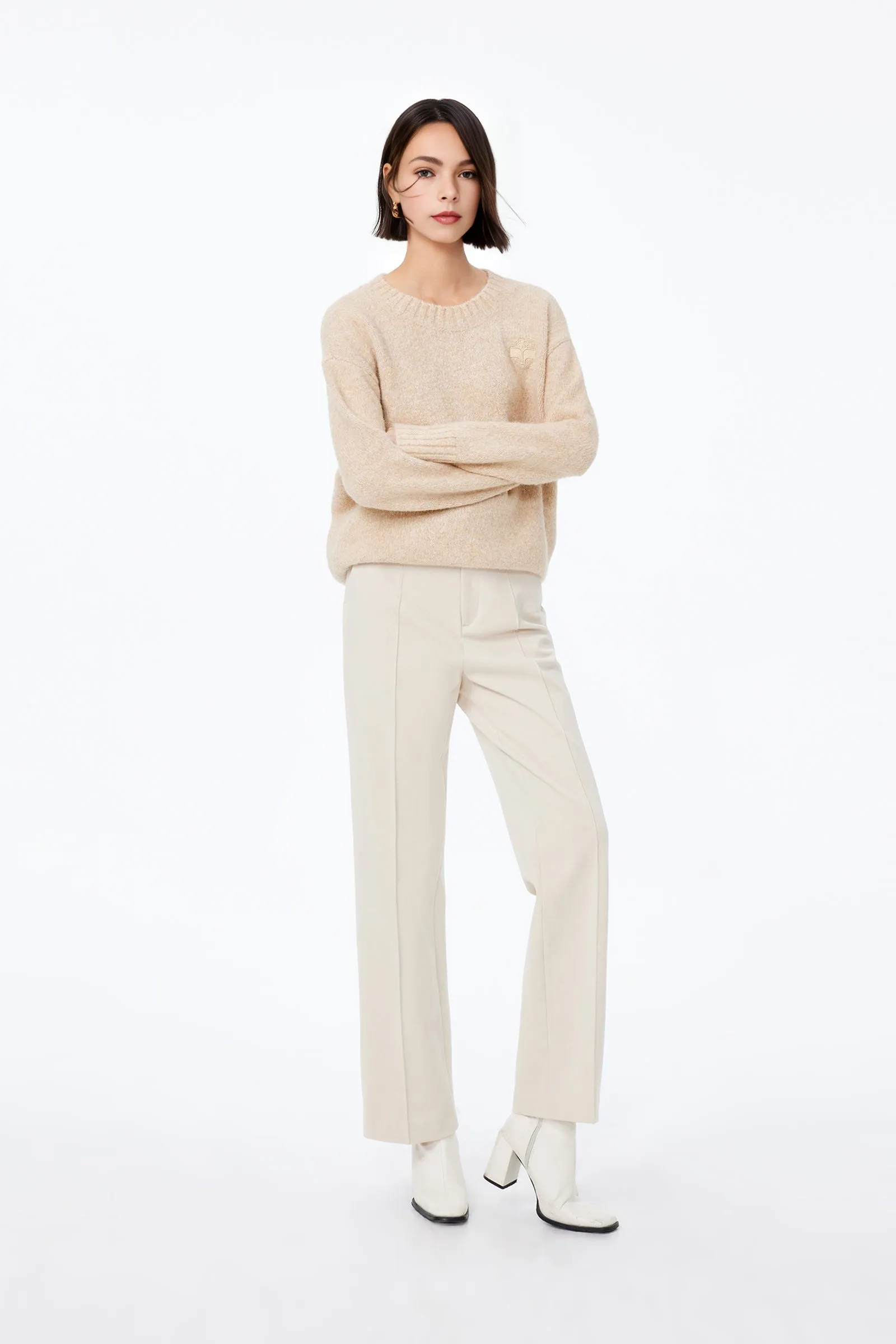 LILY Unique Belted Wide-Leg Trousers