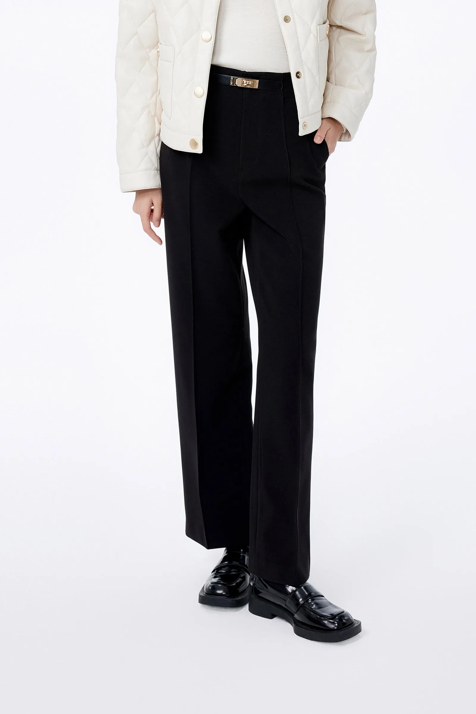 LILY Unique Belted Wide-Leg Trousers