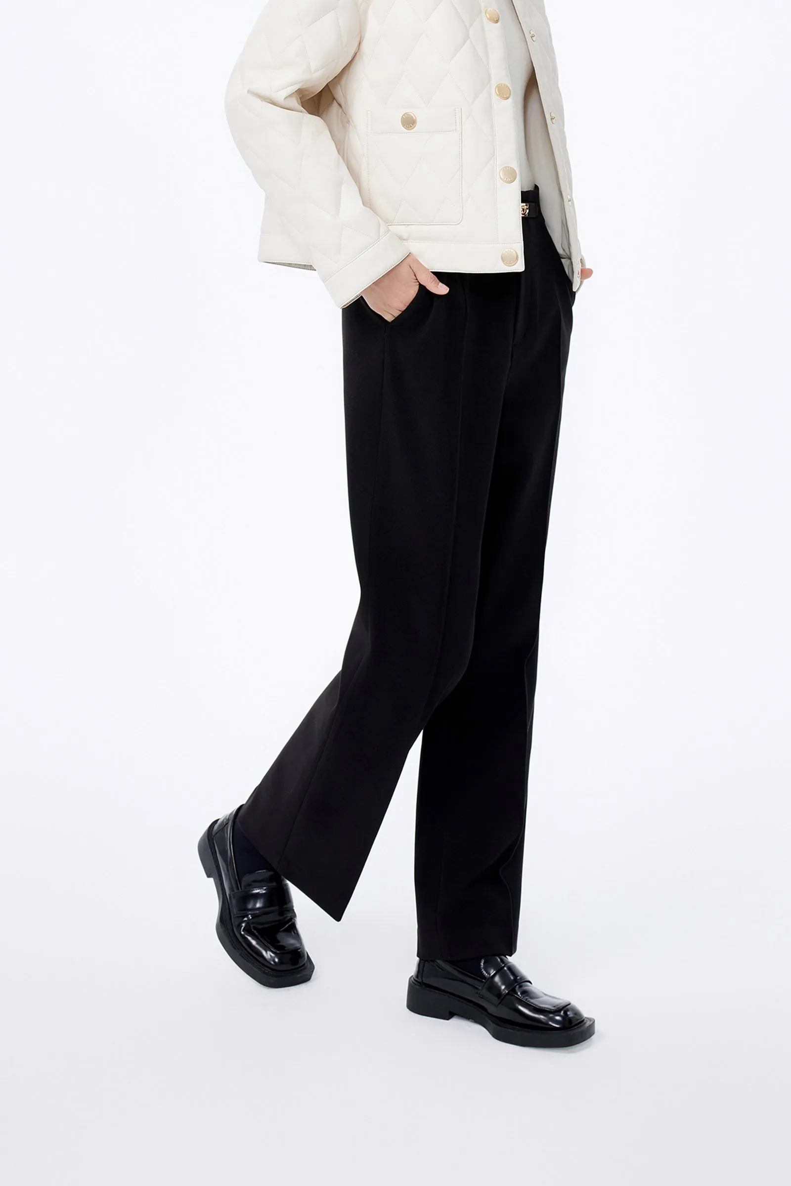 LILY Unique Belted Wide-Leg Trousers