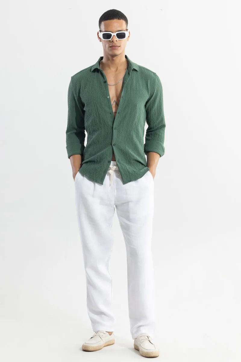 Mash Wrinkle Green Shirt