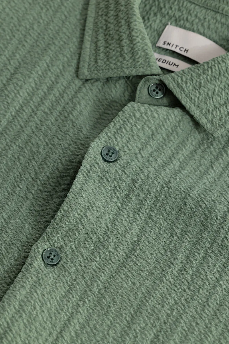 Mash Wrinkle Light Green Shirt