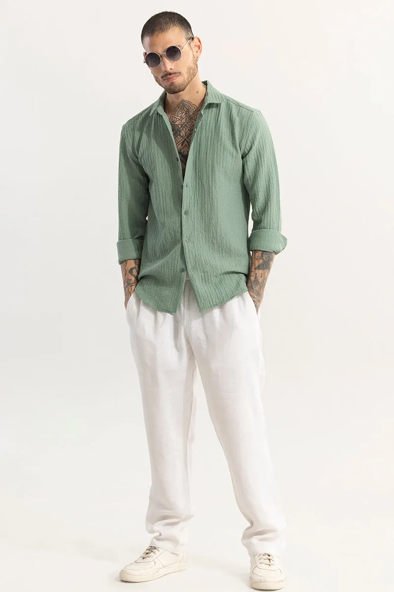 Mash Wrinkle Light Green Shirt