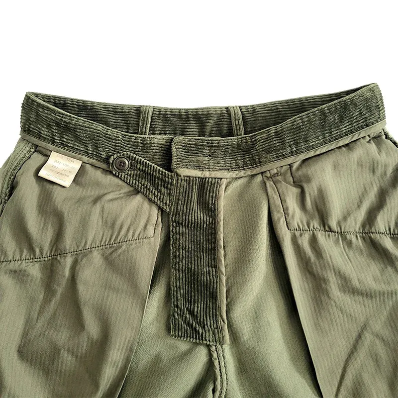 Men's Corduroy Riding Pants with Middle Waist and Ankle-length