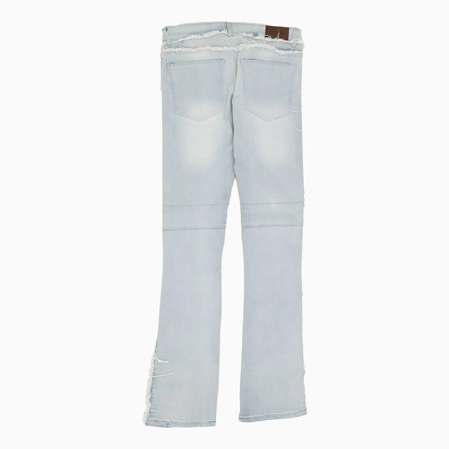 Men's Embr. Stitched Stacked Denim Pant