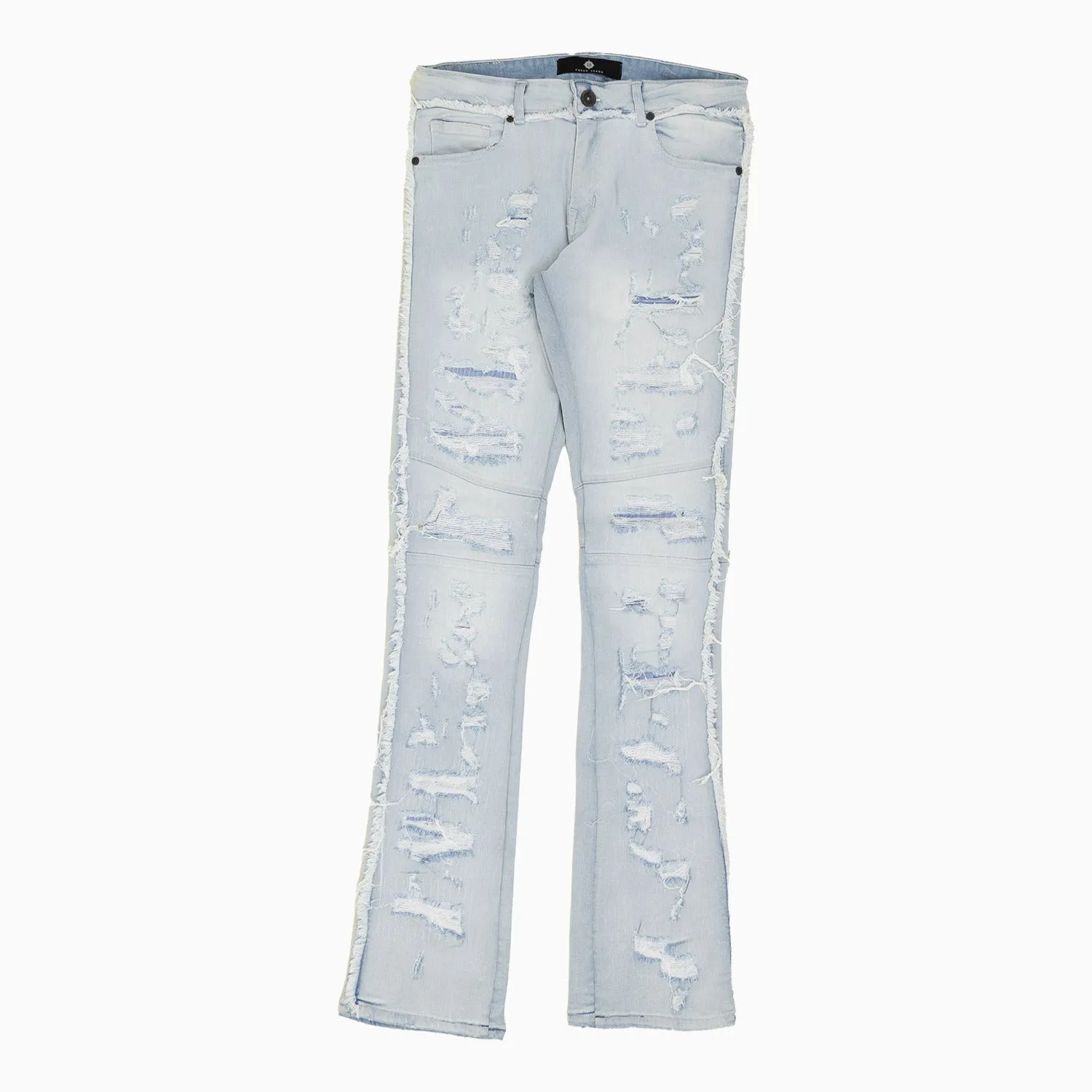 Men's Embr. Stitched Stacked Denim Pant