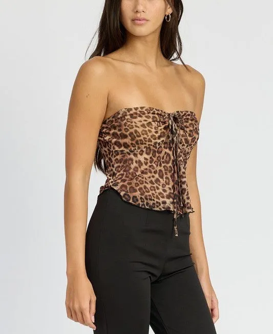 Mina Leopard Tube Top