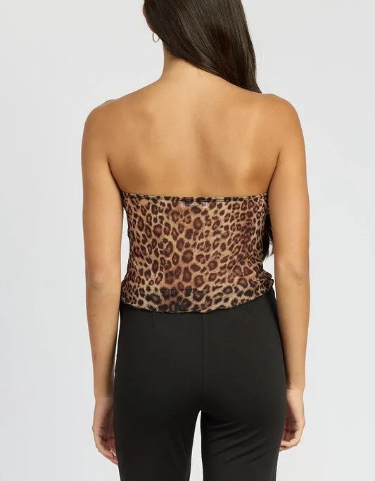 Mina Leopard Tube Top