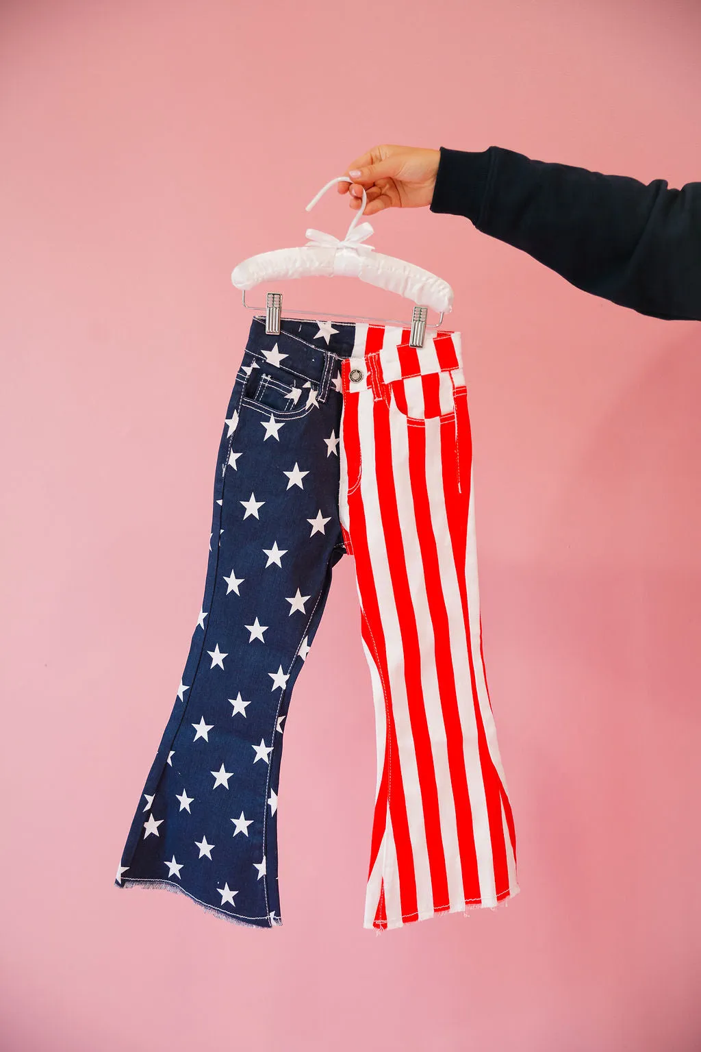 MINI KIDS AMERICAN FLAG FLARE PANTS