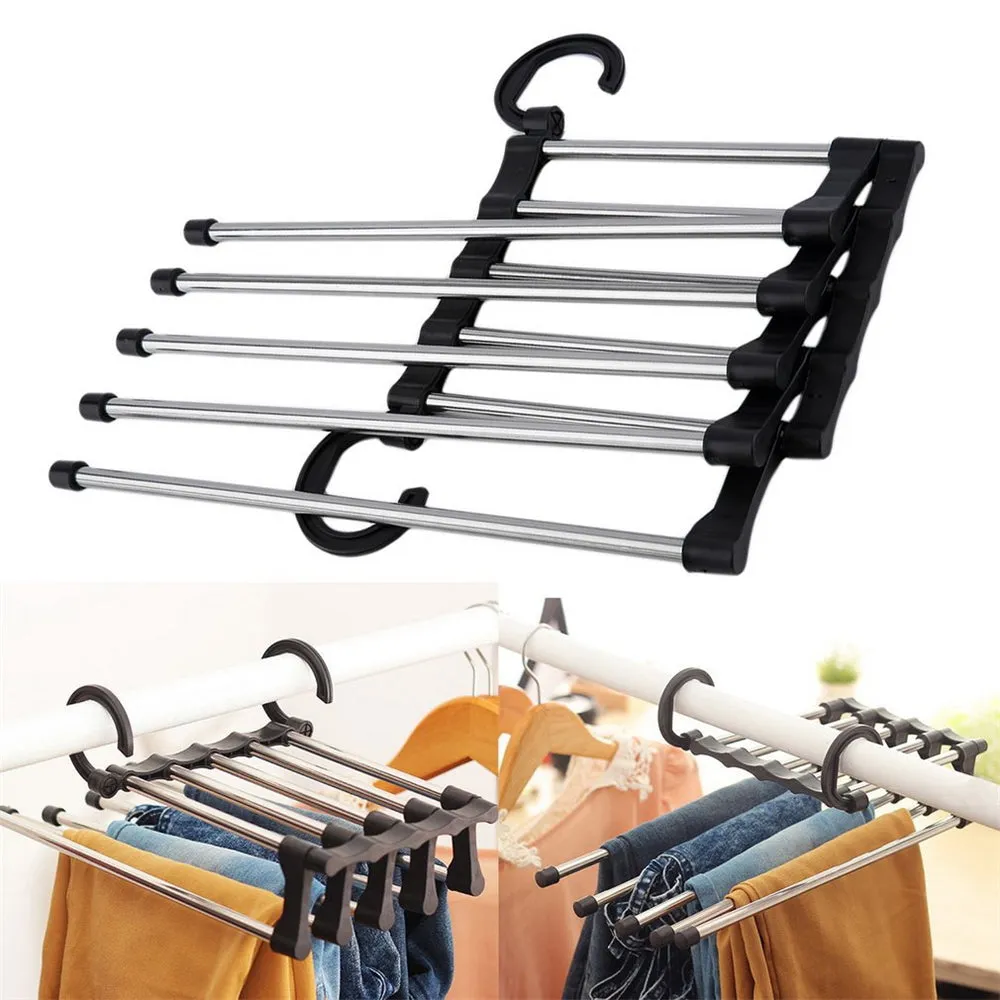 Multifunctional Practical Folding Closet Trouser Organizer Clothes Hanger