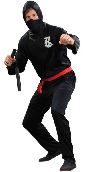 Ninja Plus Size Classic Mens Fancy Dress Costume