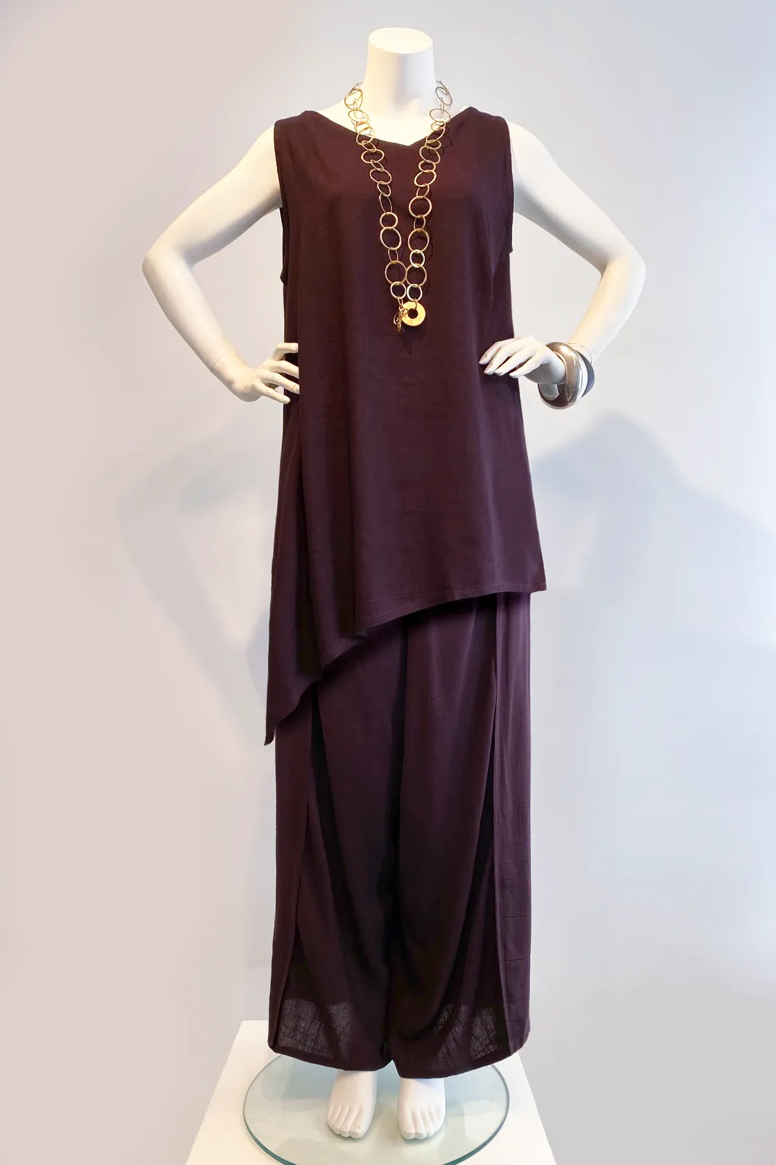 N/S Peking Top in Plum Papyrus