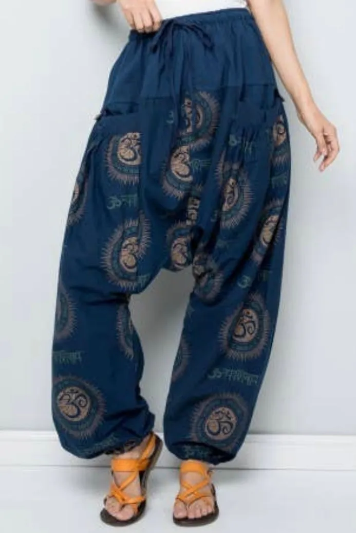 Om Print Harem Pants