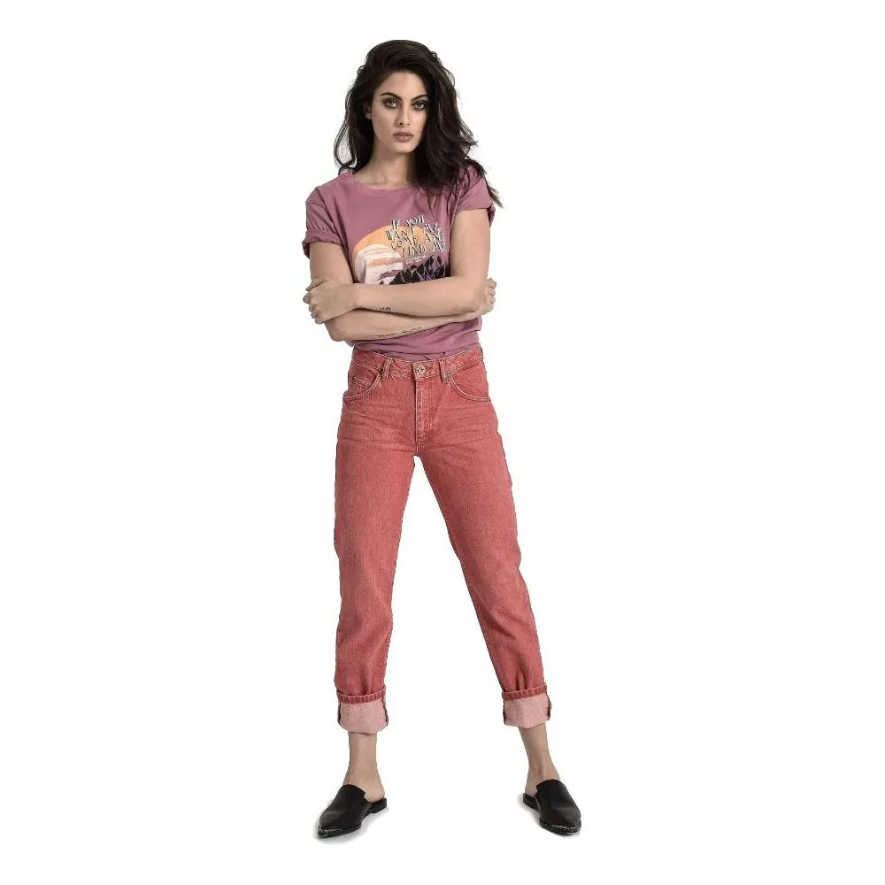 One Teaspoon Red Cotton Women Jeans