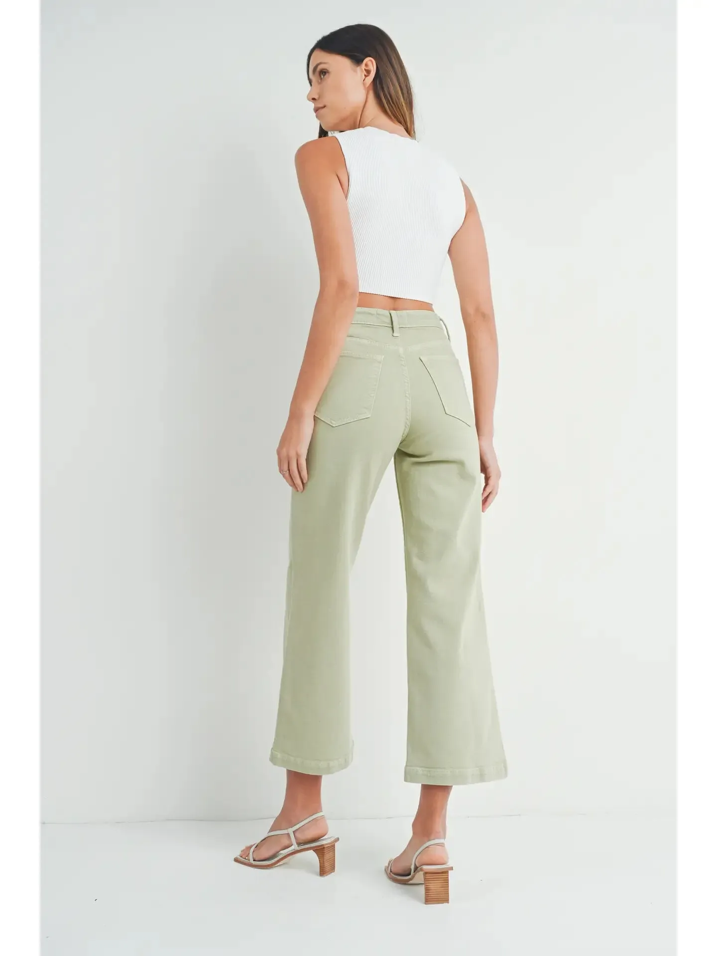 Patch Pocket Wide Leg in Sage