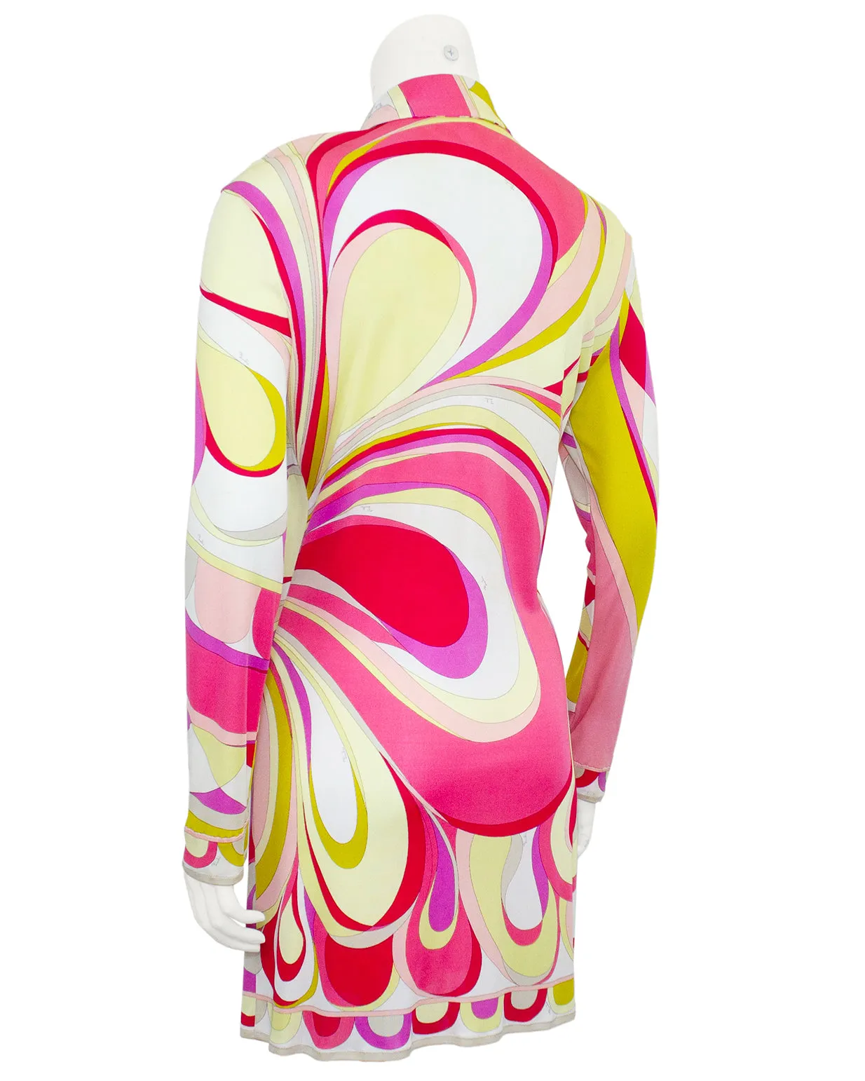 Pink and Yellow Abstract Printed Tunic