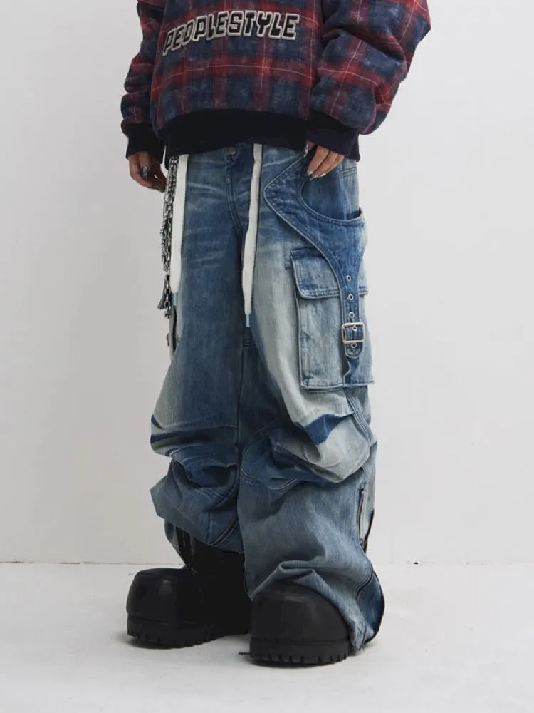 Pleated Wide Leg Jeans【s0000010450】